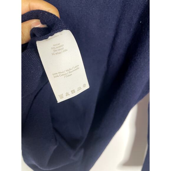 Boden Bernadette Wool Cotton Sweater Navy 10 - Picture 7 of 8